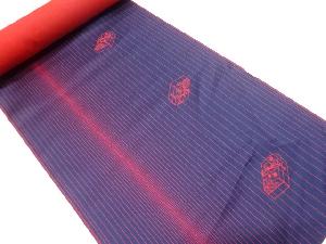 アンティーク　縞に手箱模様織出し雨コート地反物